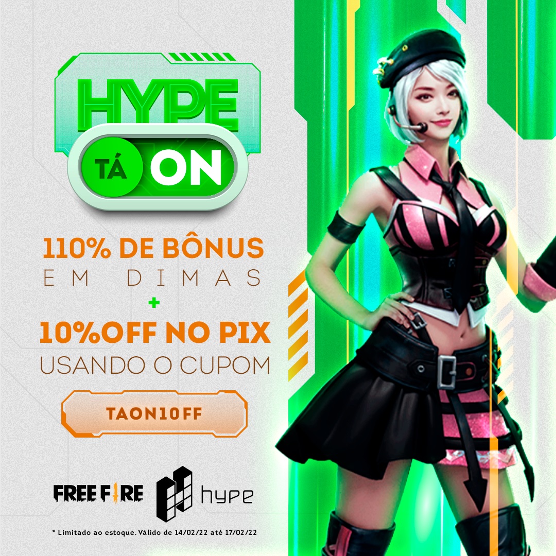 Hype Games - 🗣Salve! Tropa do Hype chegando com tudo para esse bônus de  DIMAS 💎 📣Além disso, aproveita para pagar com o PIX e ganhar 8% de  desconto 😎Lembrando que esse