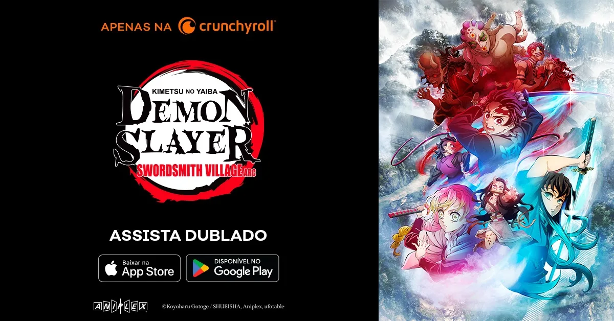 Dublagem de “DEMON SLAYER: KIMETSU NO YAIBA SWORDSMITH VILLAGE ARC” será  lançada com exclusividade na Crunchyroll neste domingo - Portal do Nerd