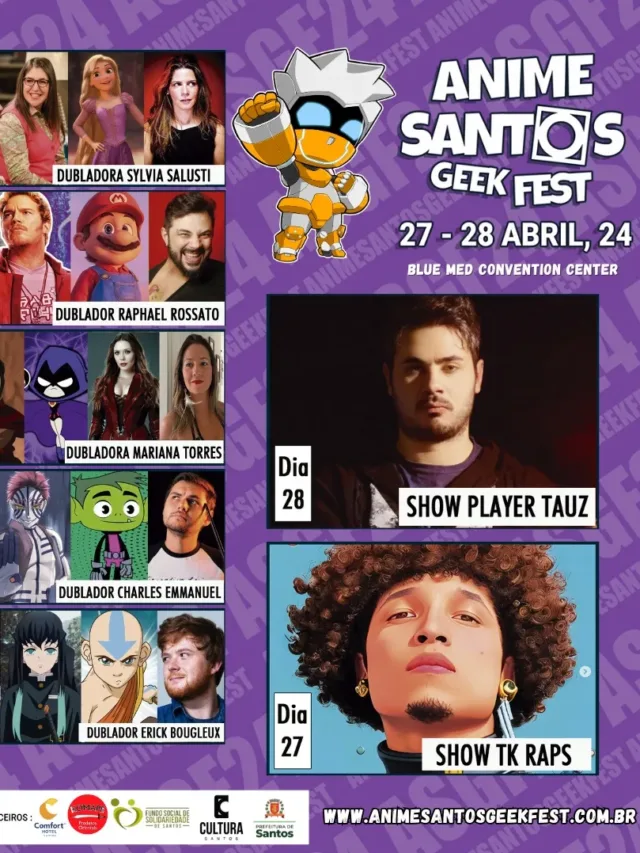 10 grandes motivos para ir se divertir no Anime Santos Geek Fest 2024!